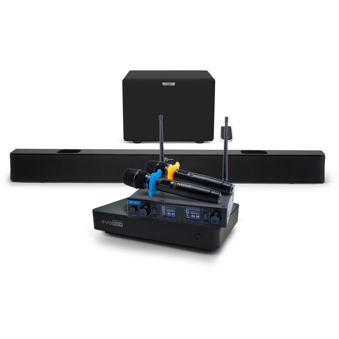 Hi-End караоке-система EVOBOX Premium + EvoSoundBar (саундбар с караоке) в Николаевске