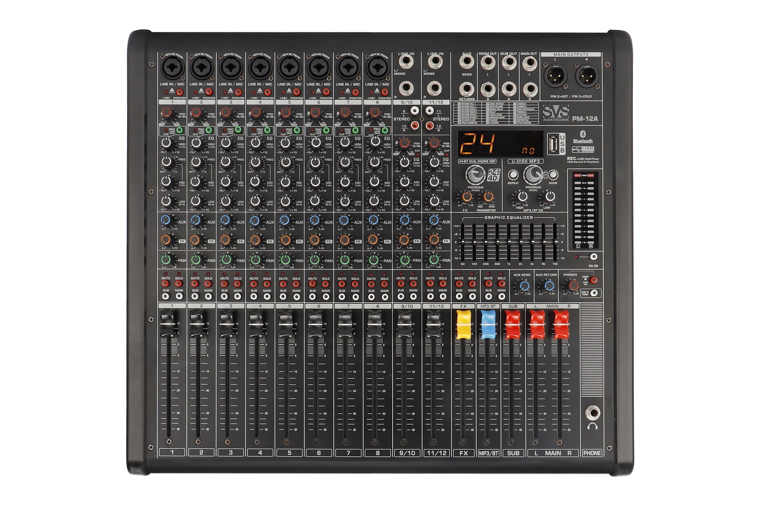 SVS Audiotechnik mixers PM-12A Активный аналоговый микшерный пульт, 12-канальный в Николаевске